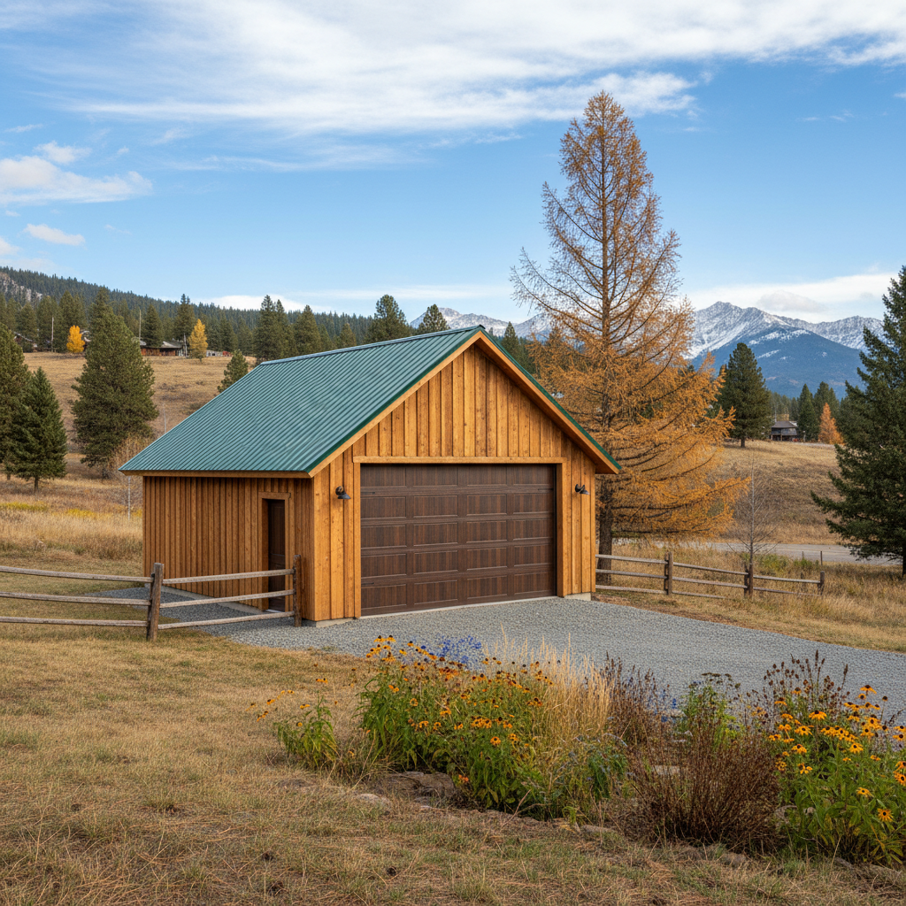 Completed garages work at a residential property in Missoula, MT