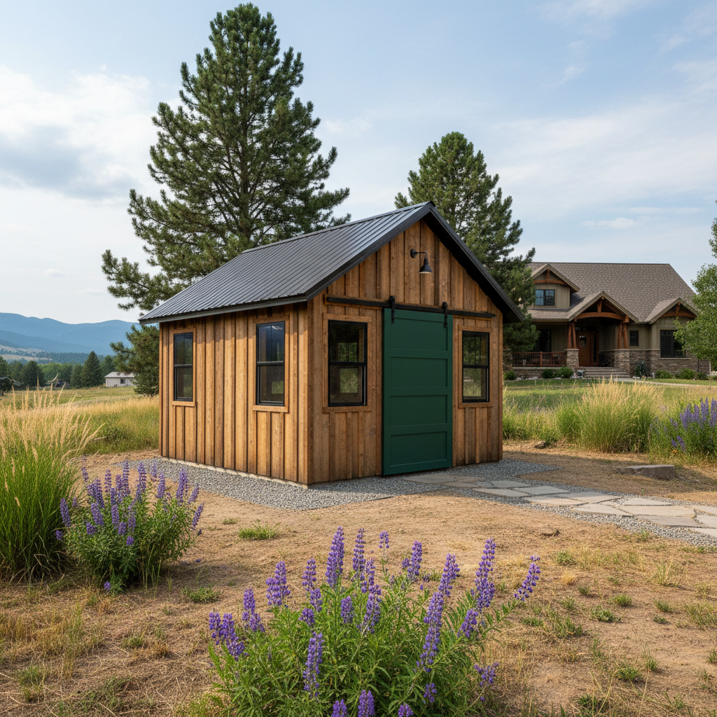 Completed custom shed design work at a residential property in Missoula, MT