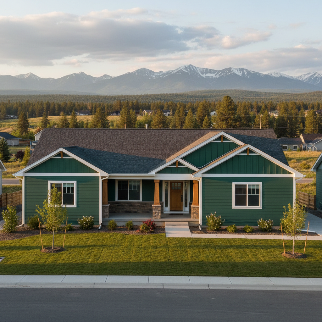 Completed james hardie siding work at a residential property in Kalispell, MT