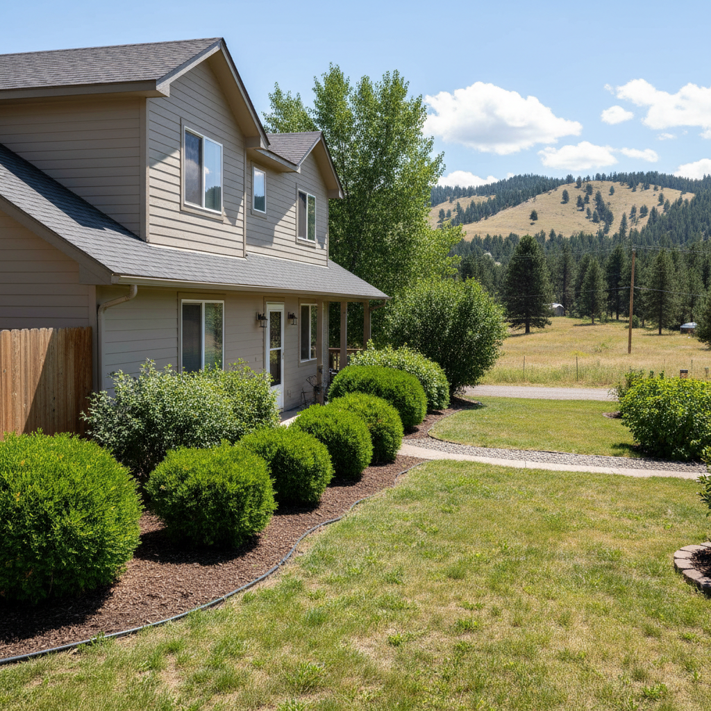 Completed shrub & bush trimming work at a residential property in Helena, MT