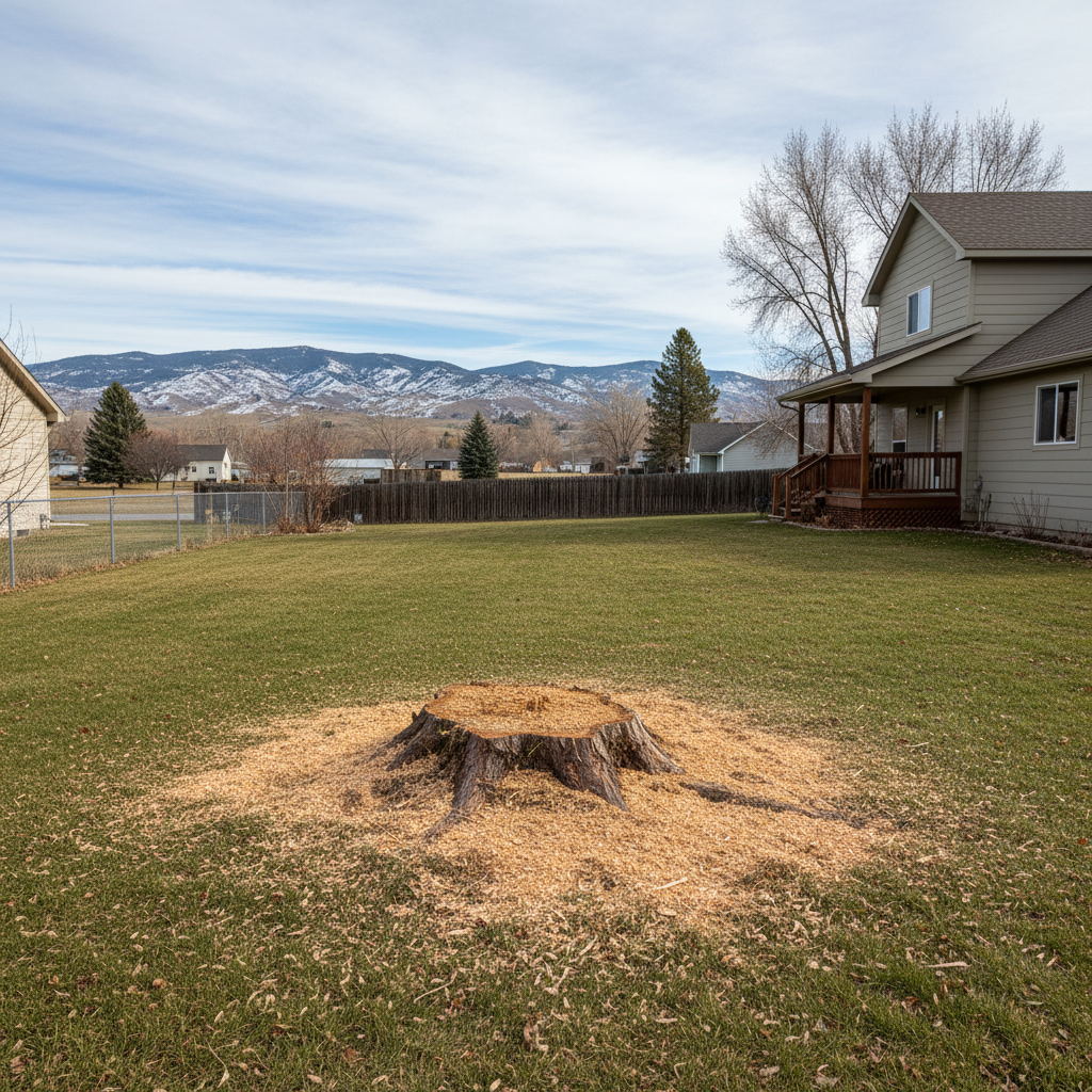 Completed stump grinding & removal work at a residential property in Helena, MT