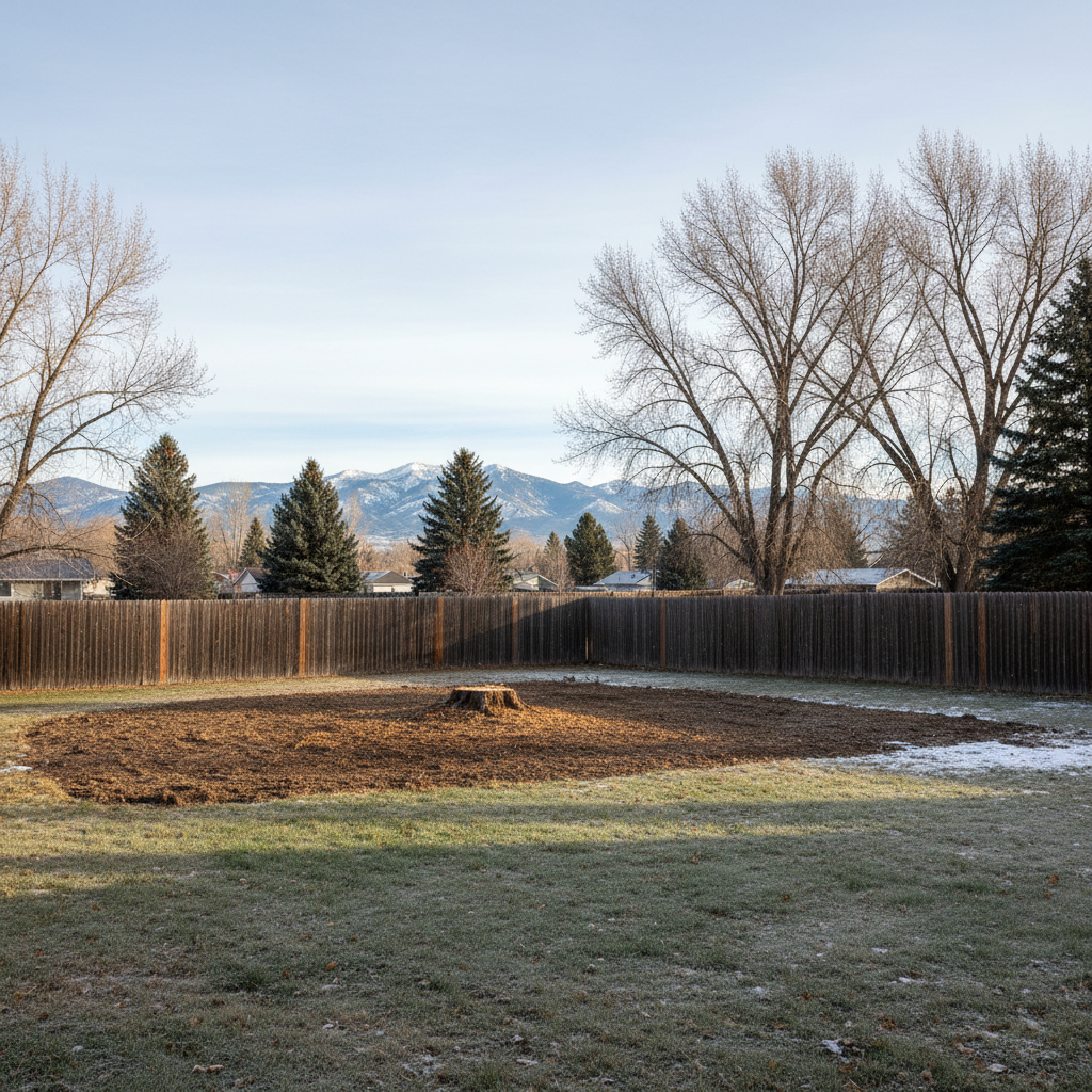 Completed stump grinding & removal work at a residential property in Helena, MT