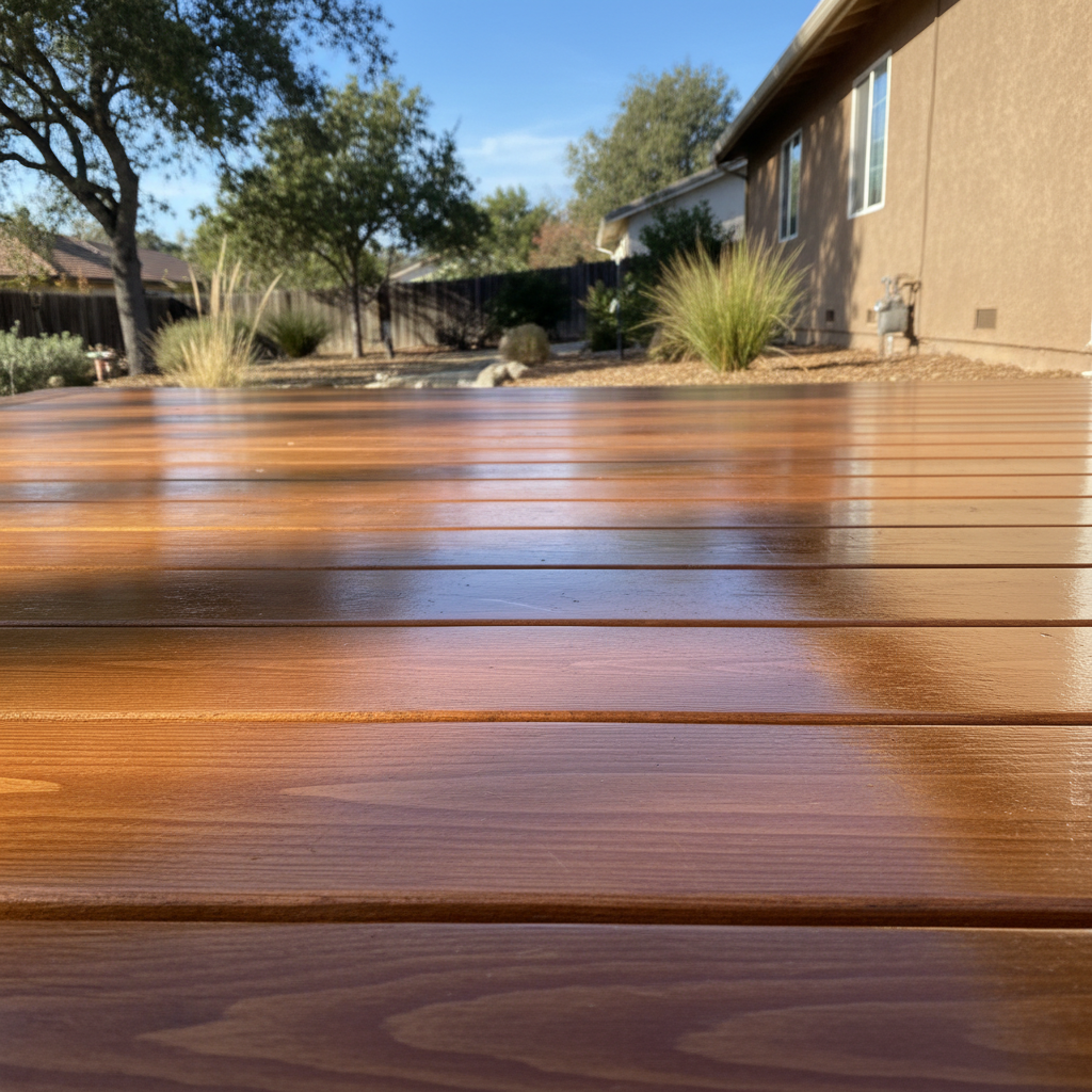 Completed deck painting & staining work at a residential property in Hawthorne, CA