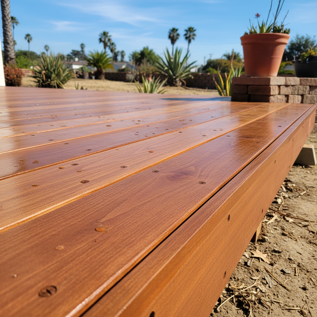 Completed deck painting & staining work at a residential property in Inglewood, CA