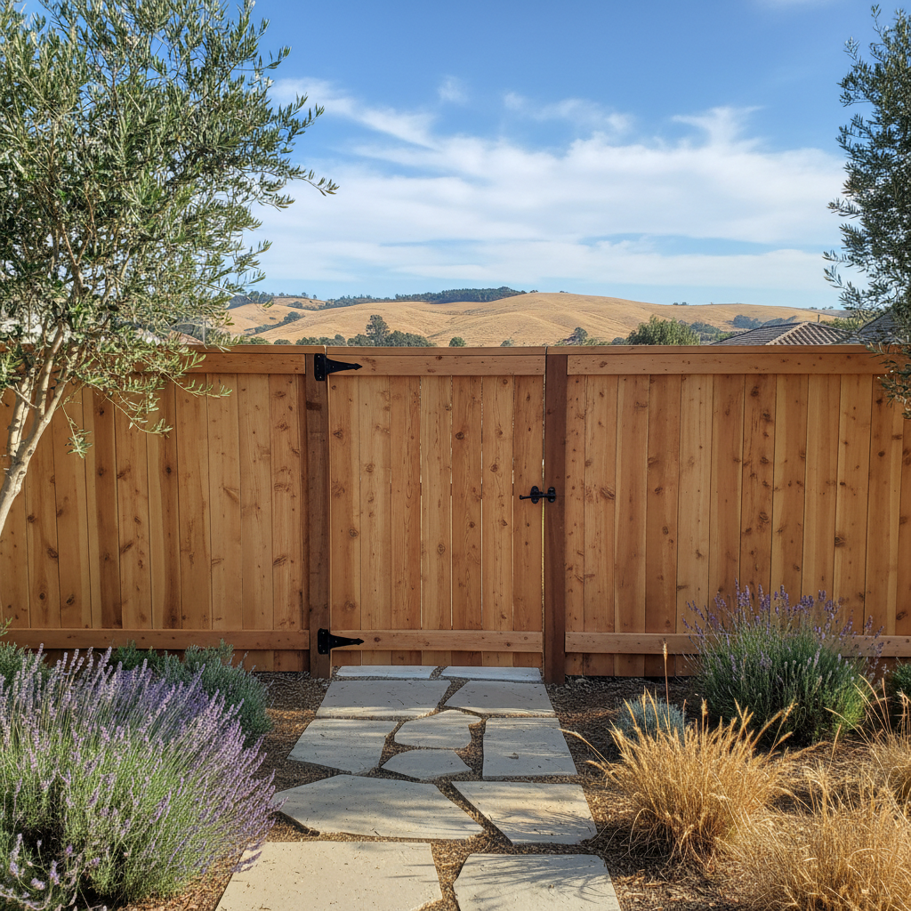 Completed gate installation work at a residential property in Benicia, CA