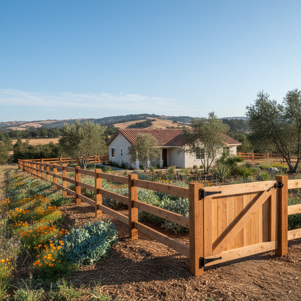 Completed farm fencing work at a residential property in Benicia, CA