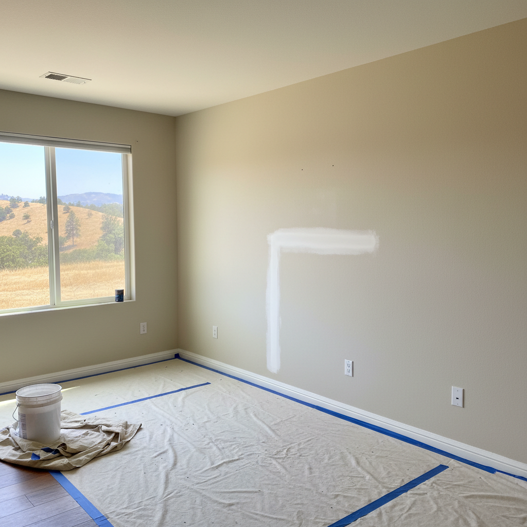 Completed wallpaper removal work at a residential property in Auburn, CA