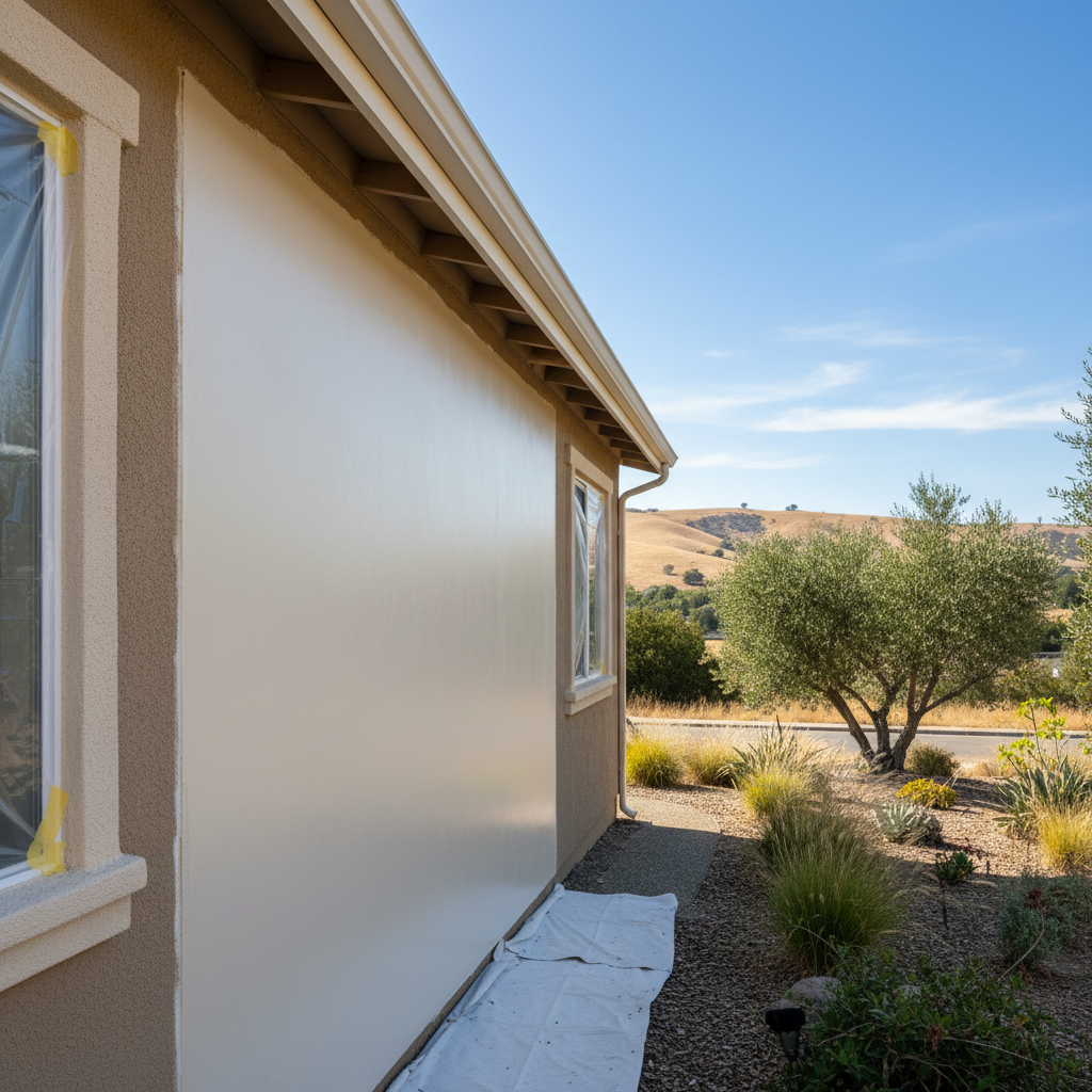Completed wallpaper removal work at a residential property in Lincoln, CA