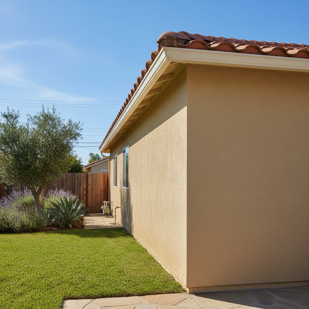 Completed residential stucco work at a residential property in San Jose, CA