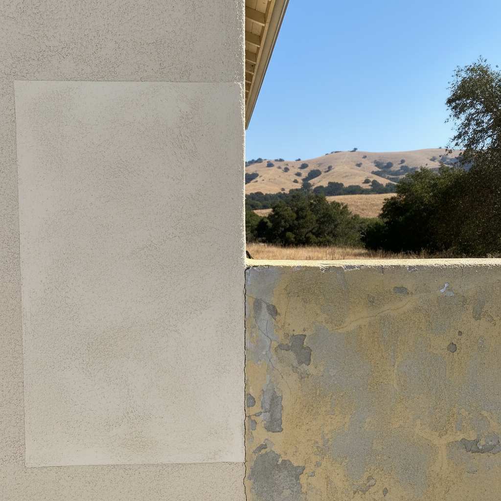 Completed stucco repair work at a residential property in Salinas, CA