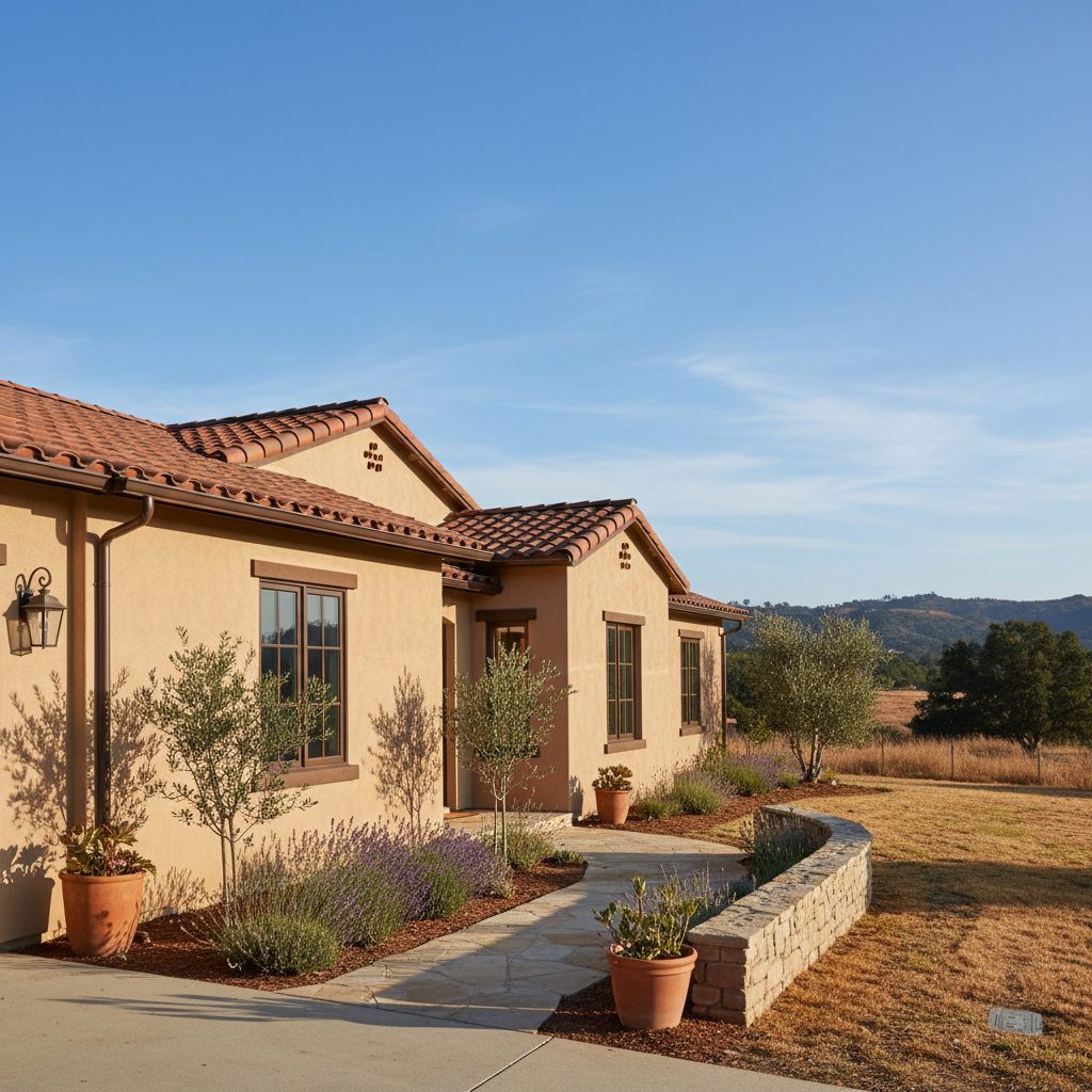 Completed stucco installation work at a residential property in Salinas, CA