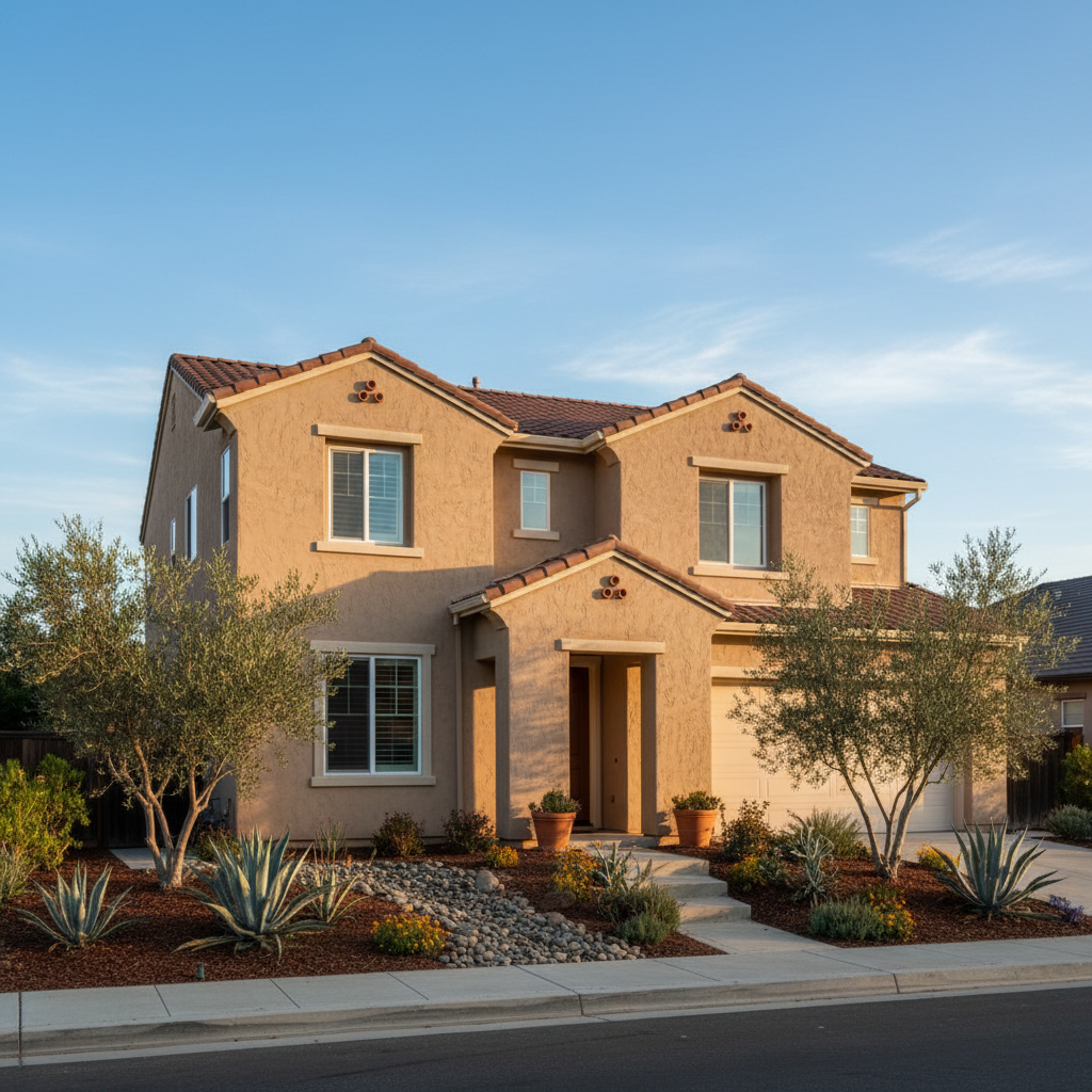 Completed stucco painting work at a residential property in Watsonville, CA