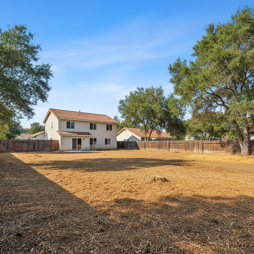 Completed land clearing work at a residential property in Fremont, CA