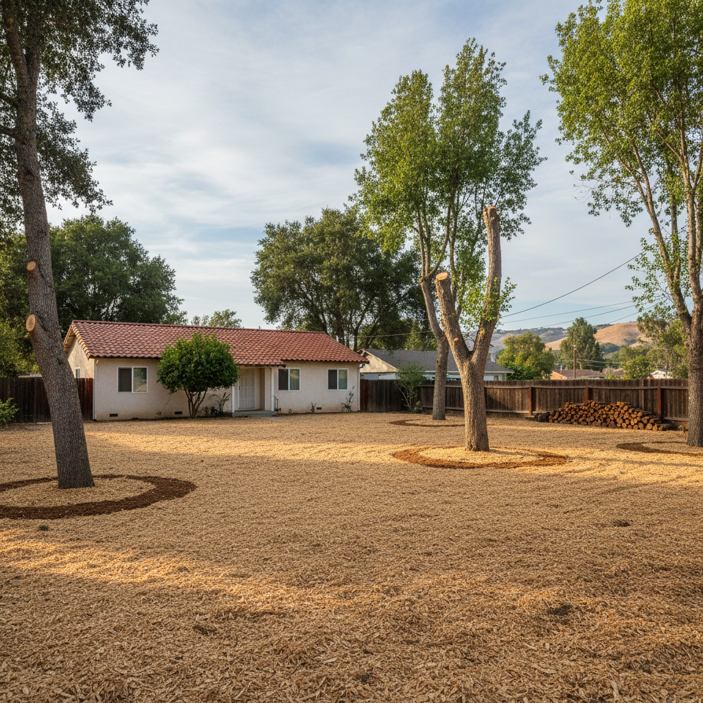Completed lot clearing work at a residential property in San Lorenzo, CA