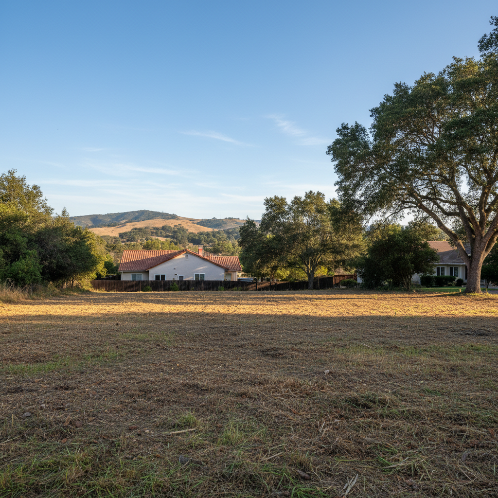 Completed lot clearing work at a residential property in San Lorenzo, CA