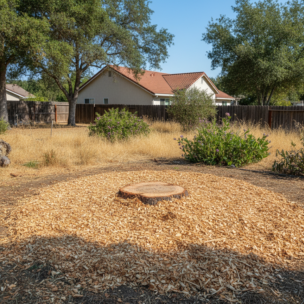 Completed emergency tree removal work at a residential property in Hayward, CA