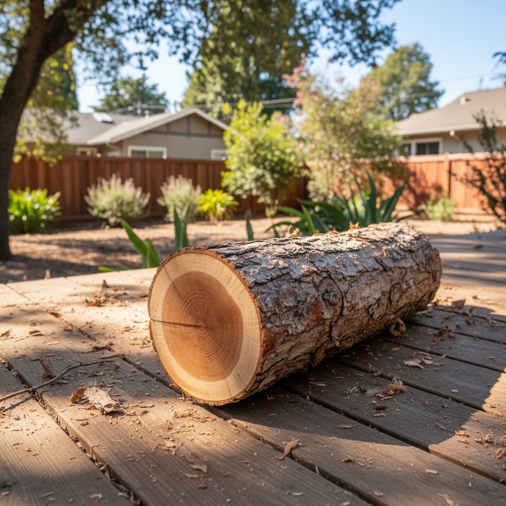 Completed tree trimming work at a residential property in Oakland, CA
