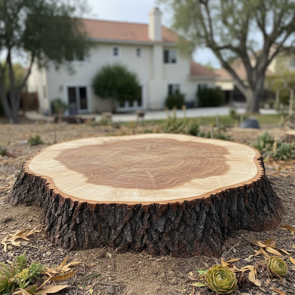 Completed tree removal work at a residential property in Newport Beach, CA