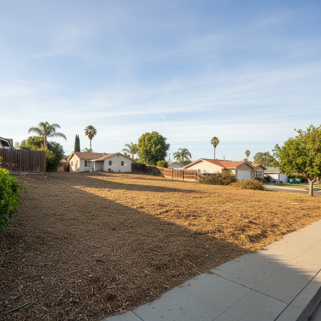 Completed lot clearing work at a residential property in National City, CA