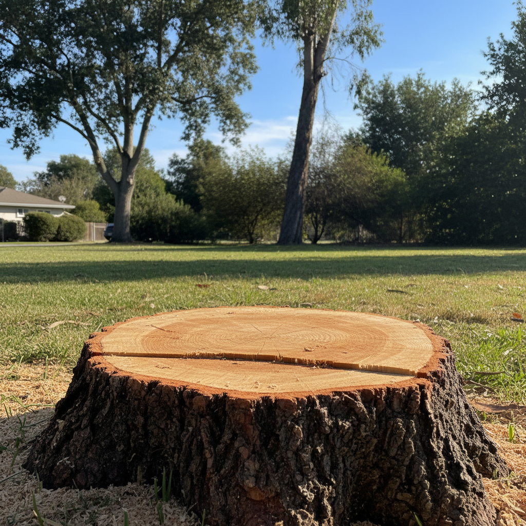 Completed tree removal work at a residential property in Fairfield, CA