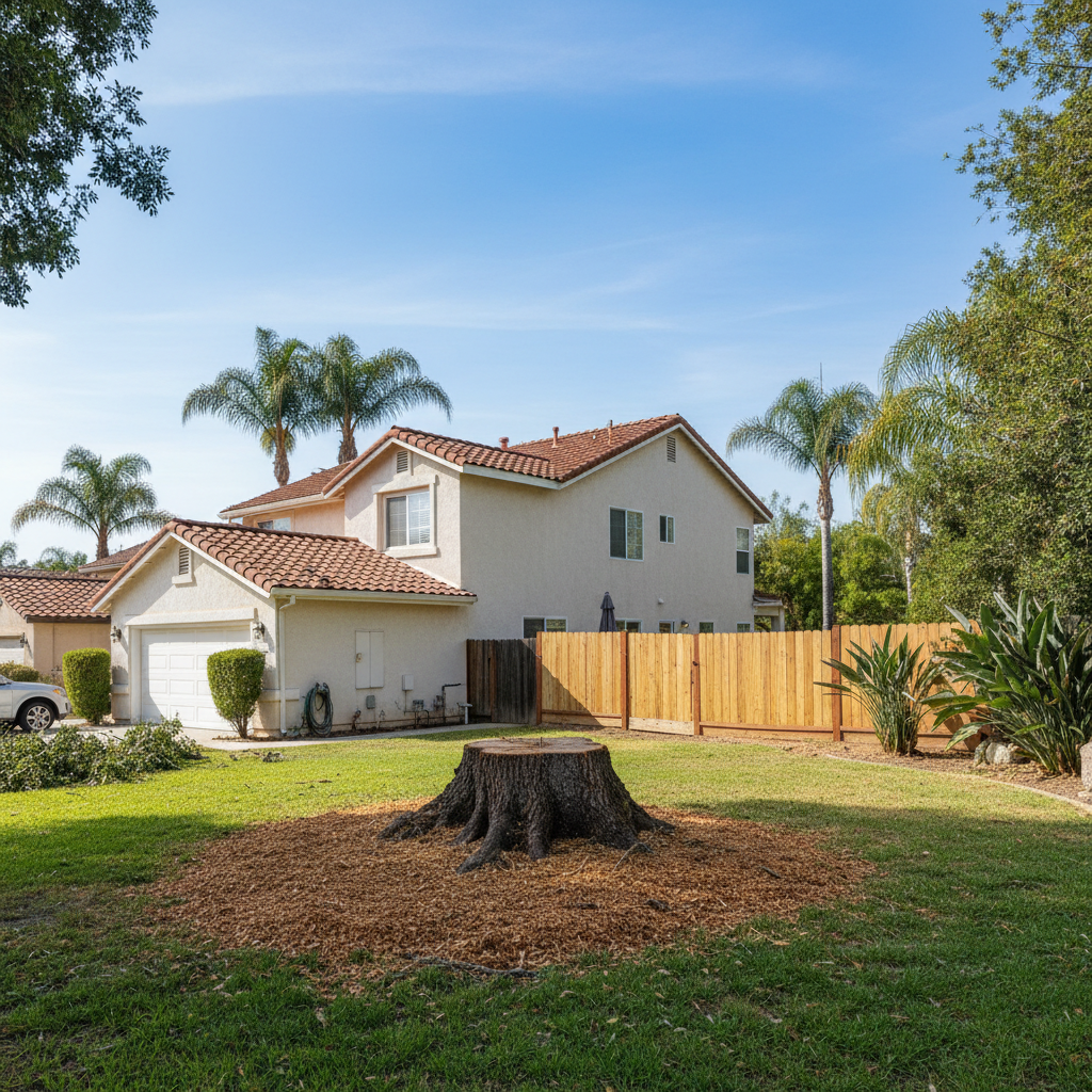 Completed emergency tree removal work at a residential property in Camarillo, CA