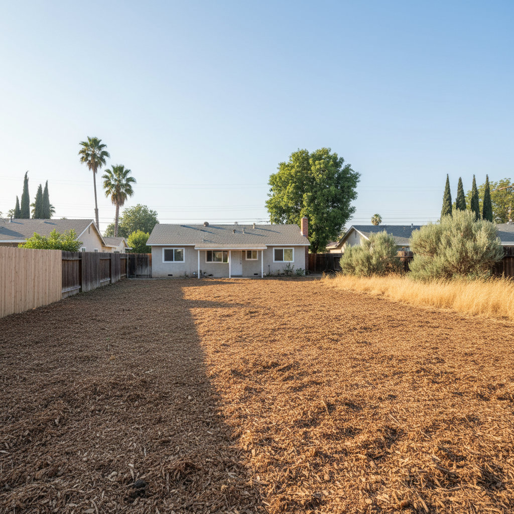 Completed land clearing work at a residential property in Inglewood, CA
