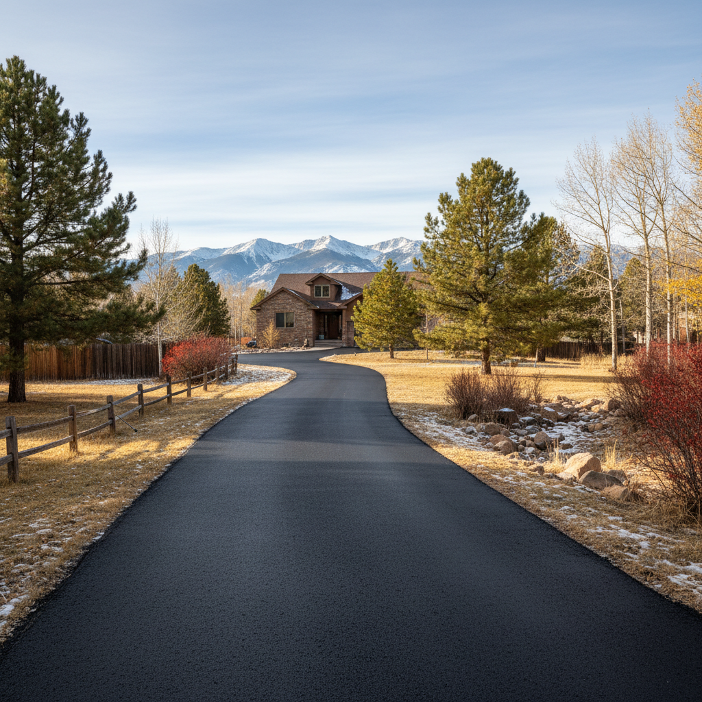 Completed slurry coating work at a residential property in Aurora, CO