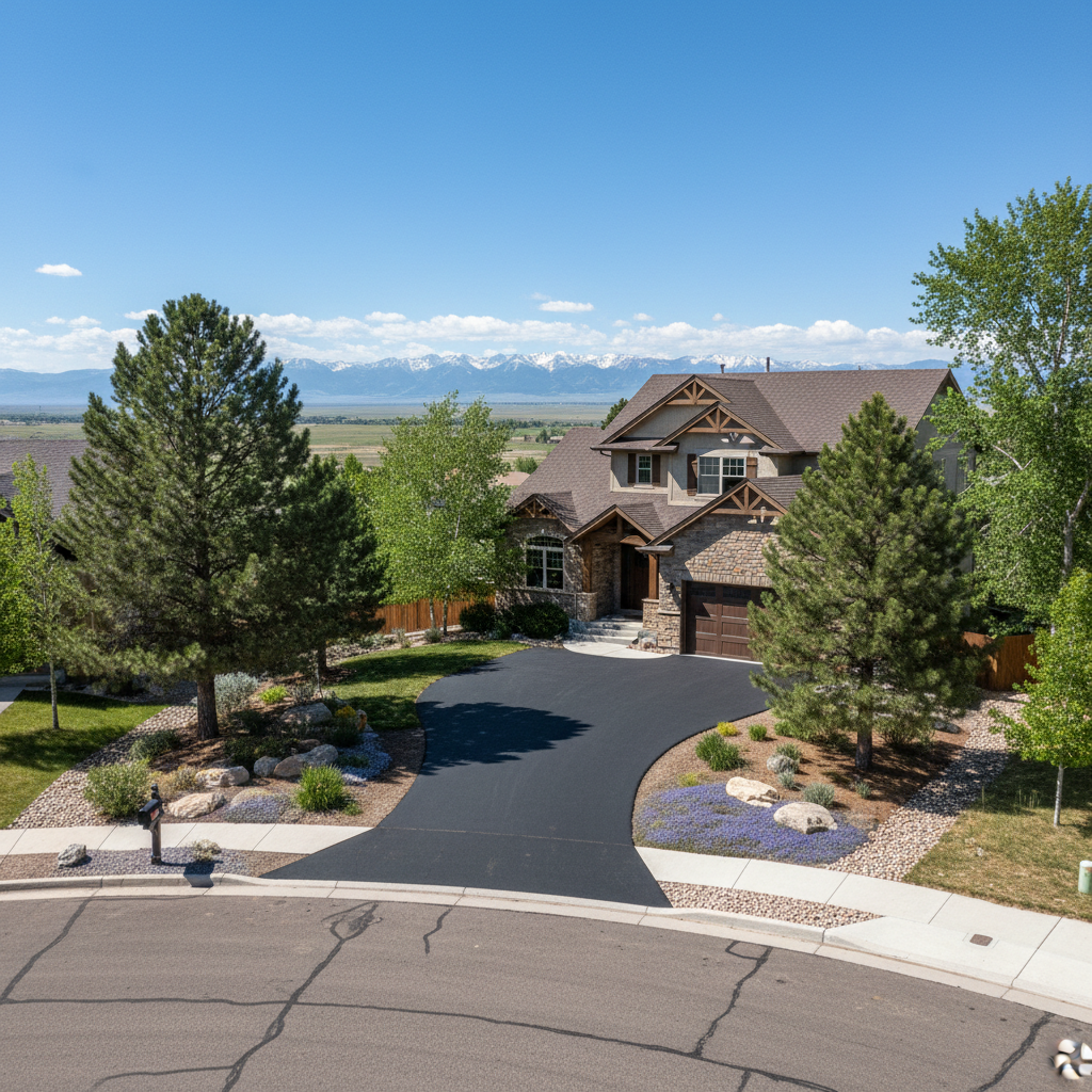 Completed residential asphalt work at a residential property in Lafayette, CO