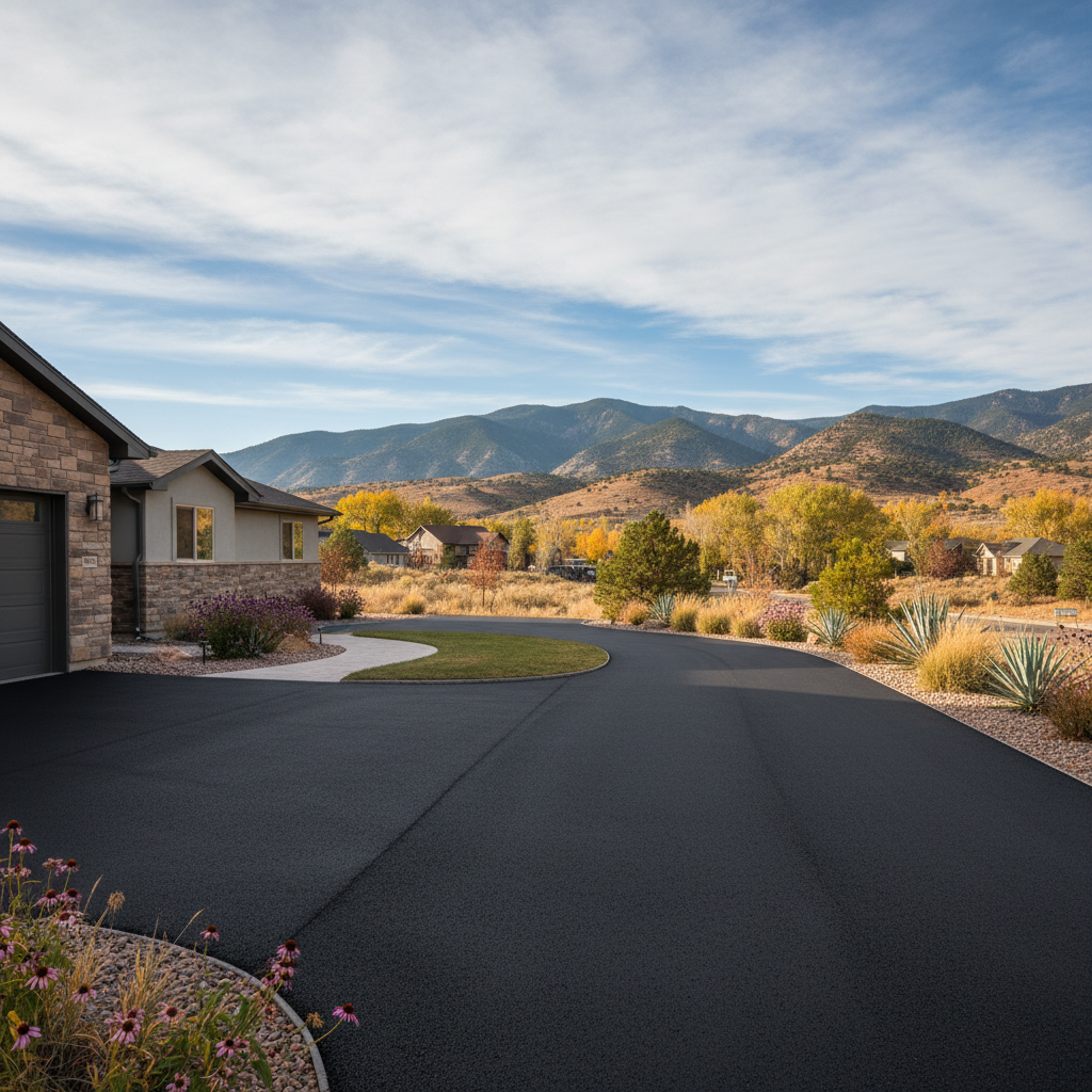 Completed residential asphalt work at a residential property in Pueblo, CO