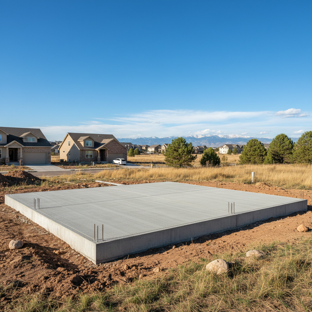 Completed concrete foundations work at a residential property in Westminster, CO