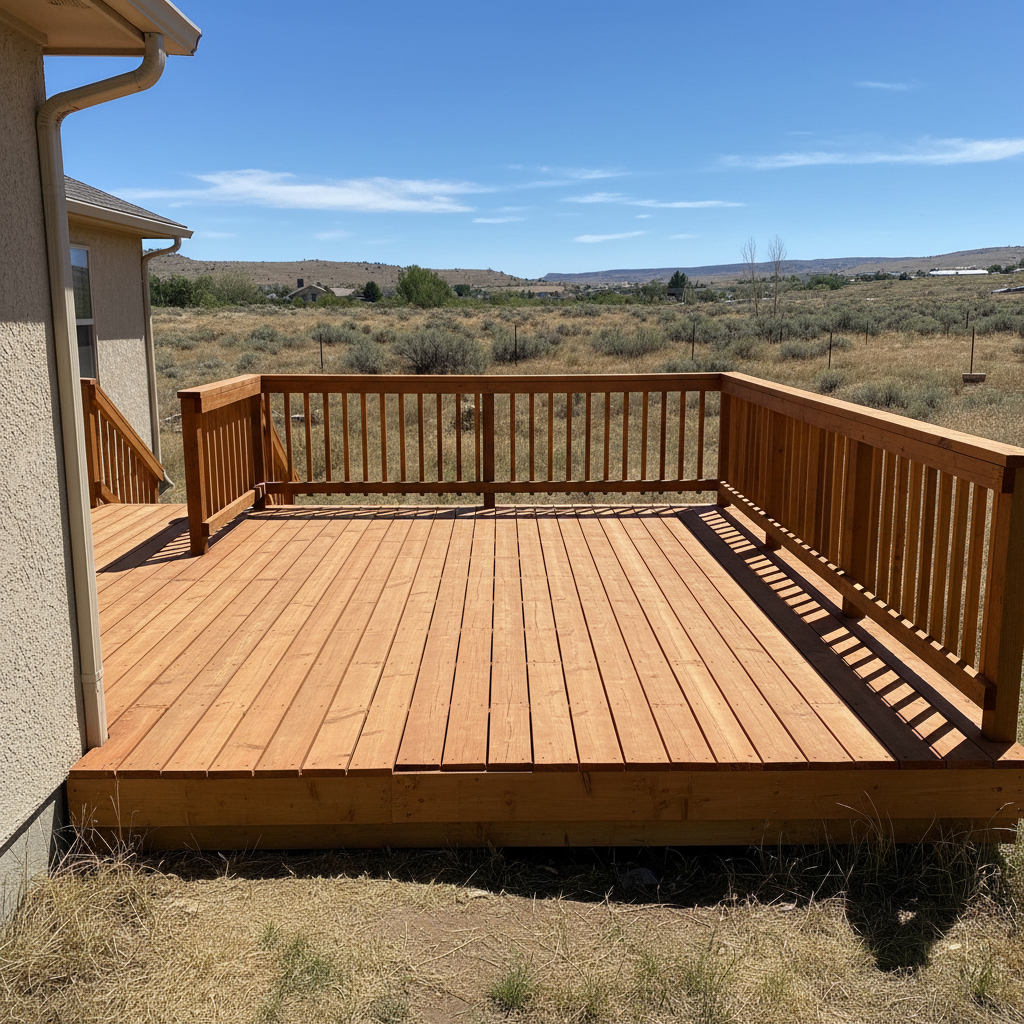 Completed deck repair work at a residential property in Pueblo, CO