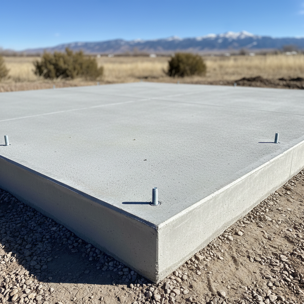 Completed shed foundation work work at a residential property in Loveland, CO