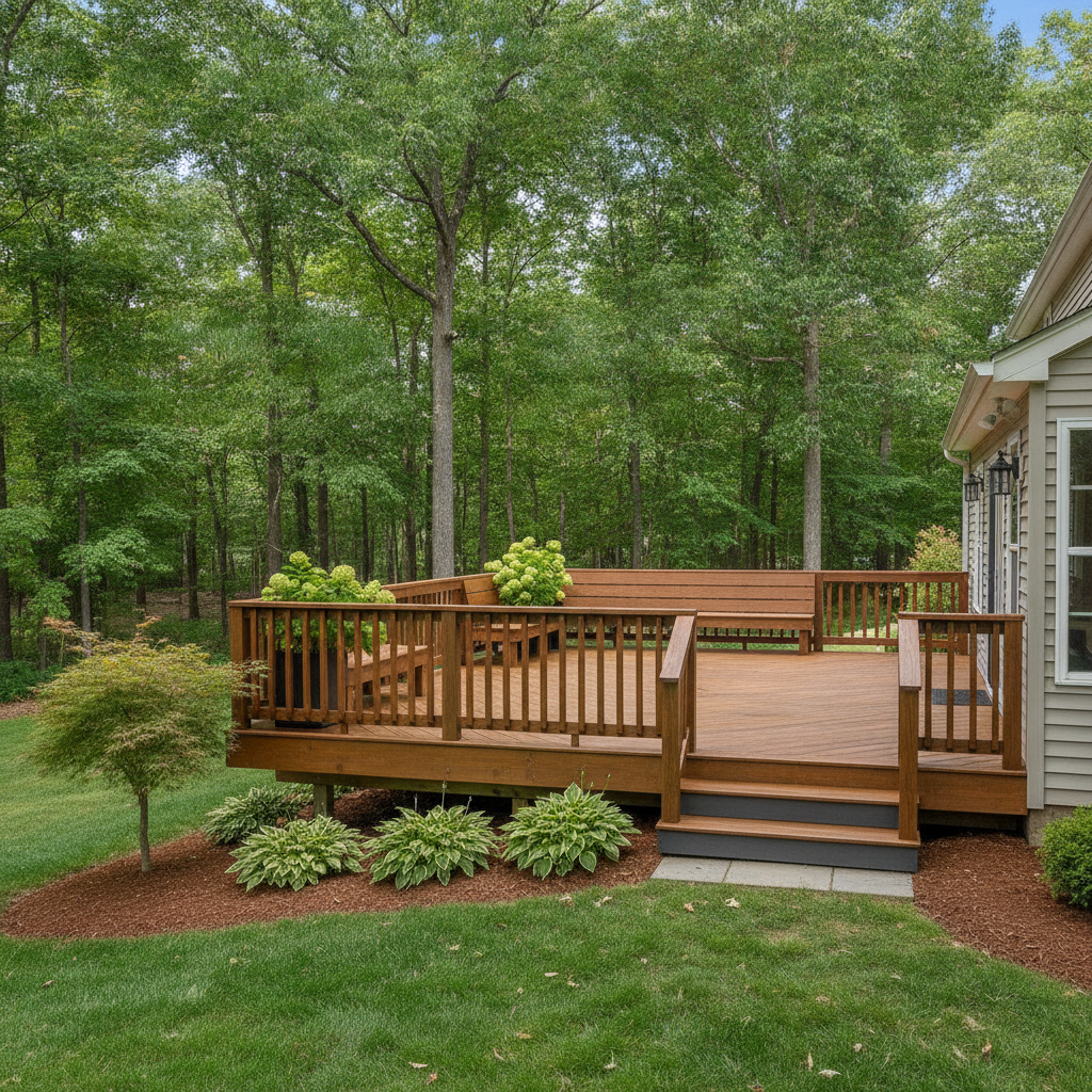 Completed deck painting & staining work at a residential property in Milford, CT