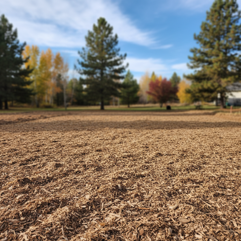 Completed land clearing work at a residential property in Missoula, MT