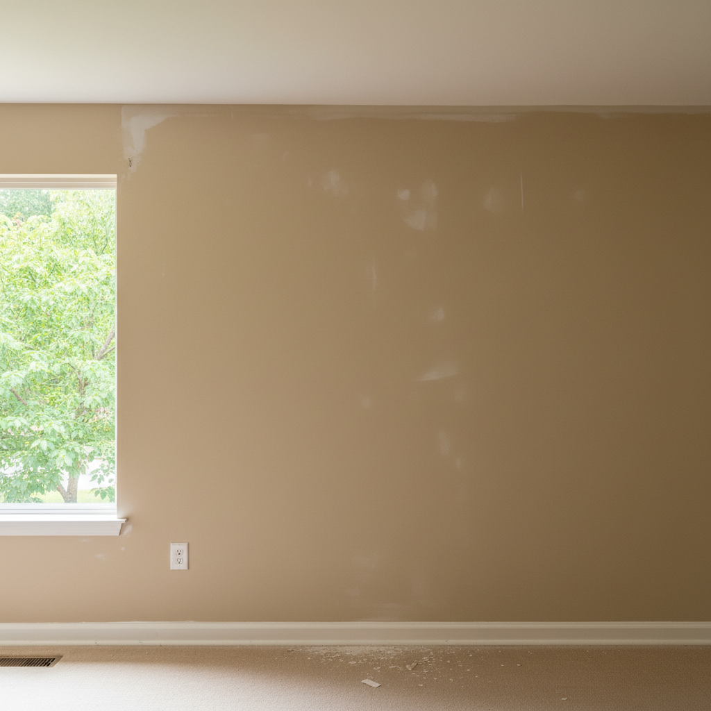 Completed wallpaper removal work at a residential property in Fayetteville, NC