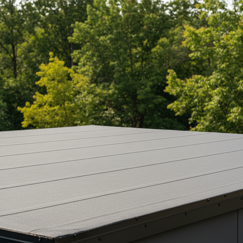 Completed flat roofing work at a residential property in Holly Springs, NC