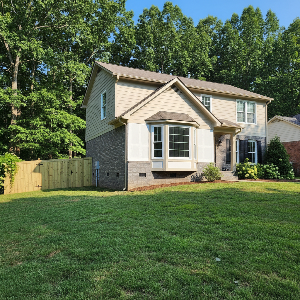 Completed water damage repair work at a residential property in Charlotte, NC