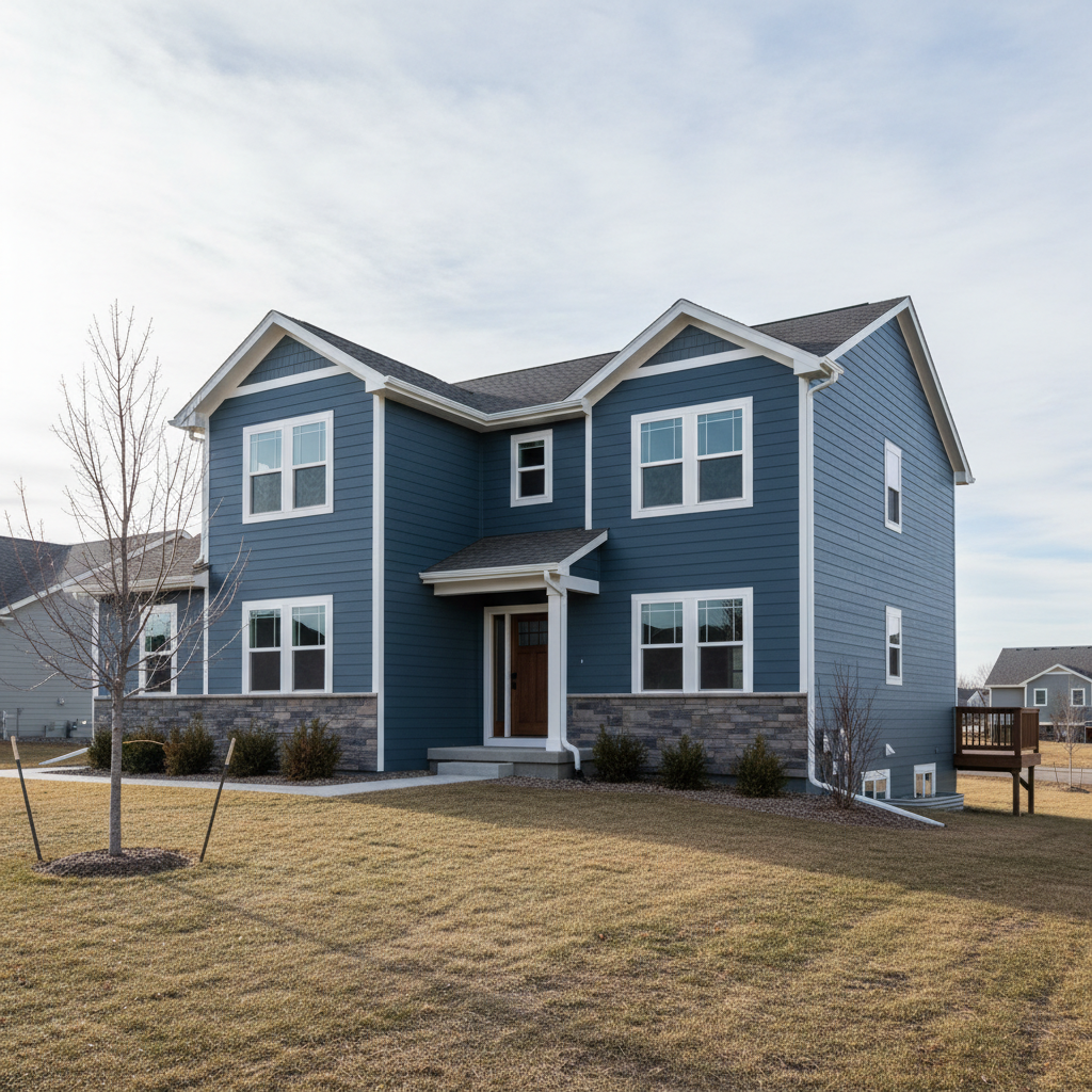 Completed james hardie siding work at a residential property in Fargo, ND