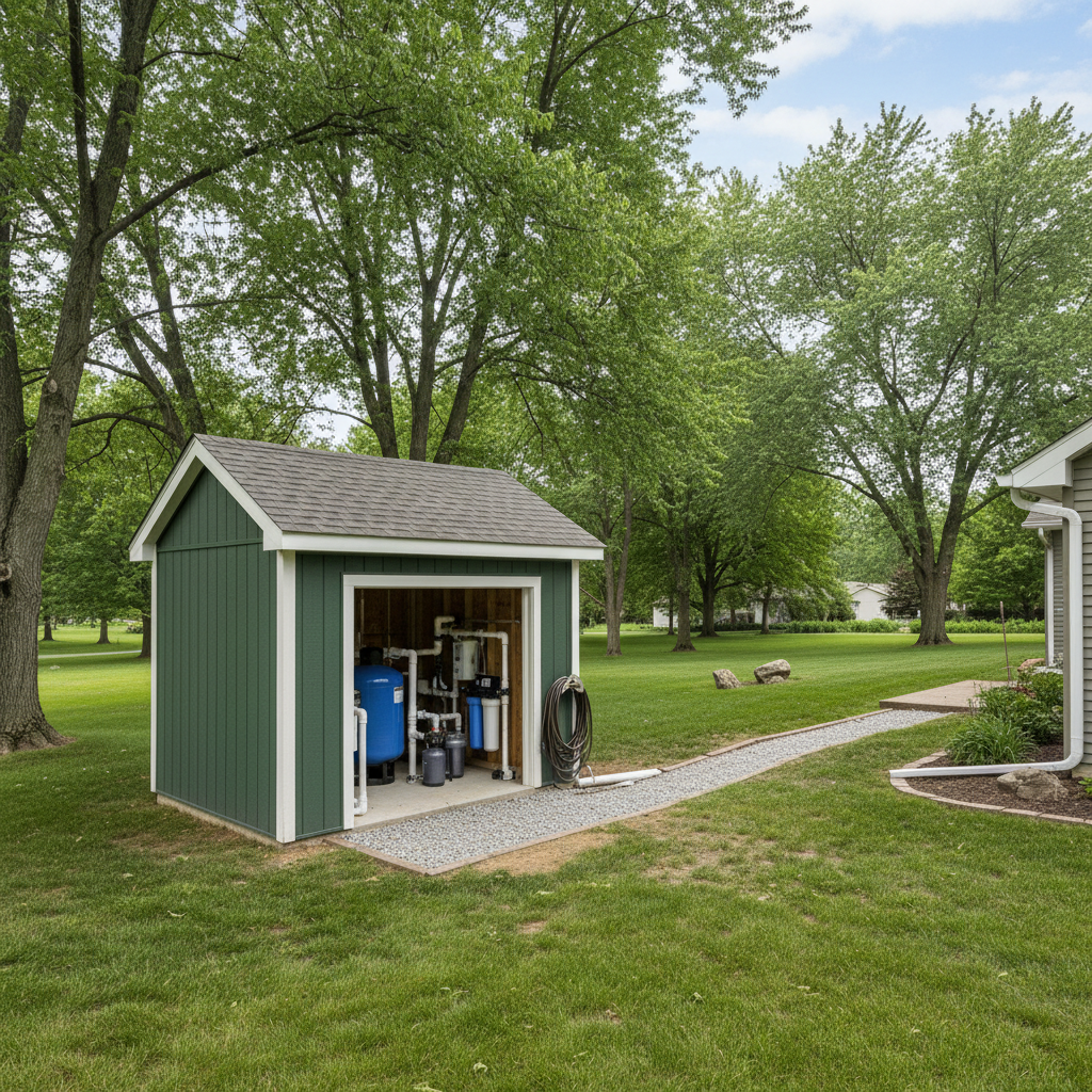Completed water treatment work at a residential property in Akron, OH