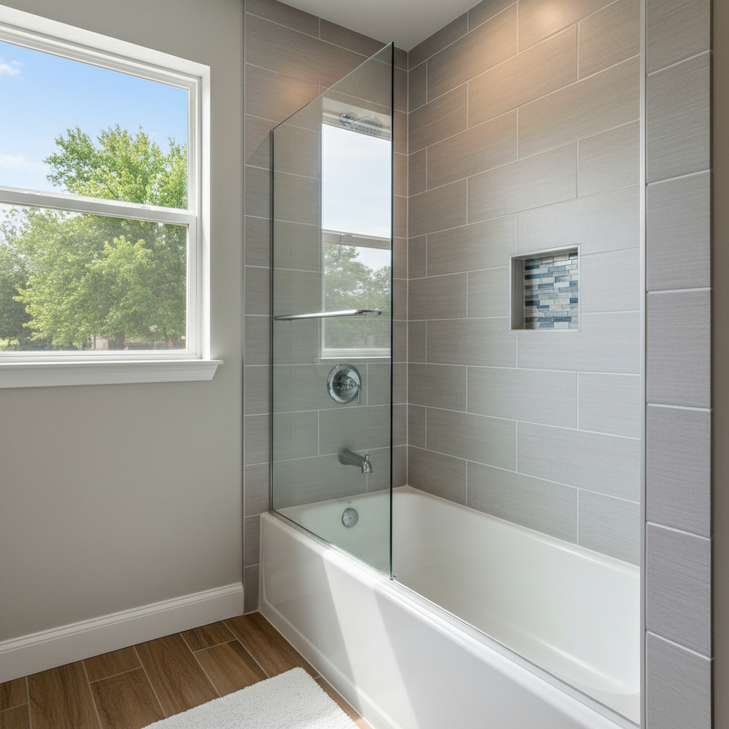 Completed bathtub replacement work at a residential property in Owasso, OK