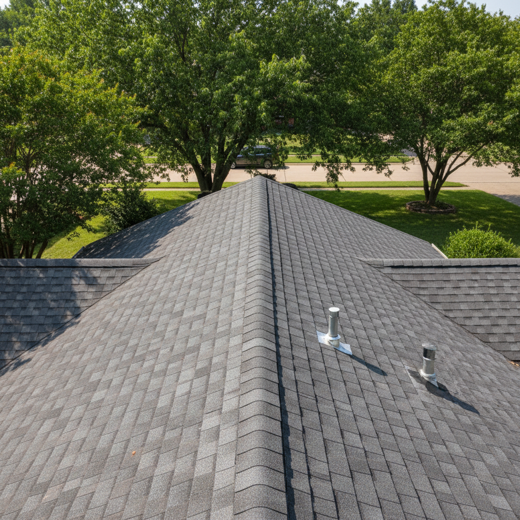 Completed roof inspection work at a residential property in Moore, OK