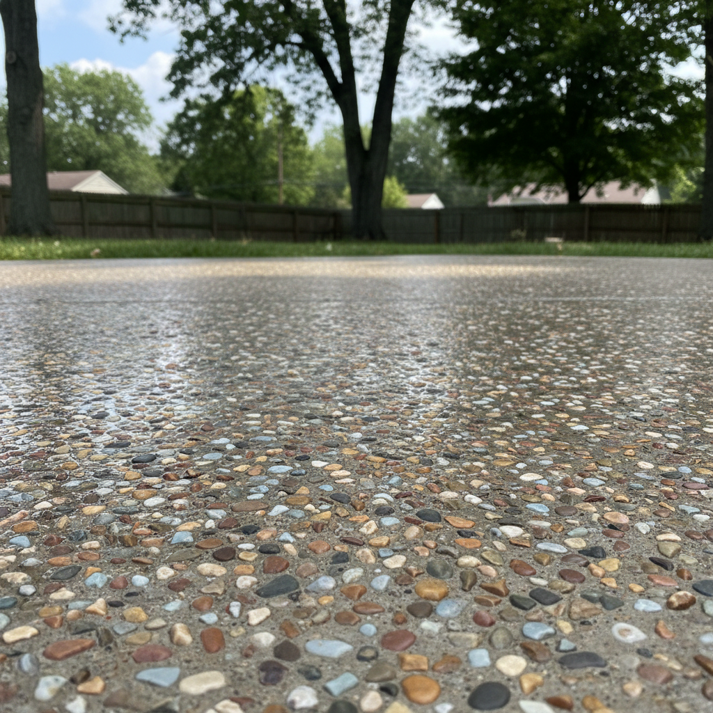 Completed concrete installation work at a residential property in Cranston, RI