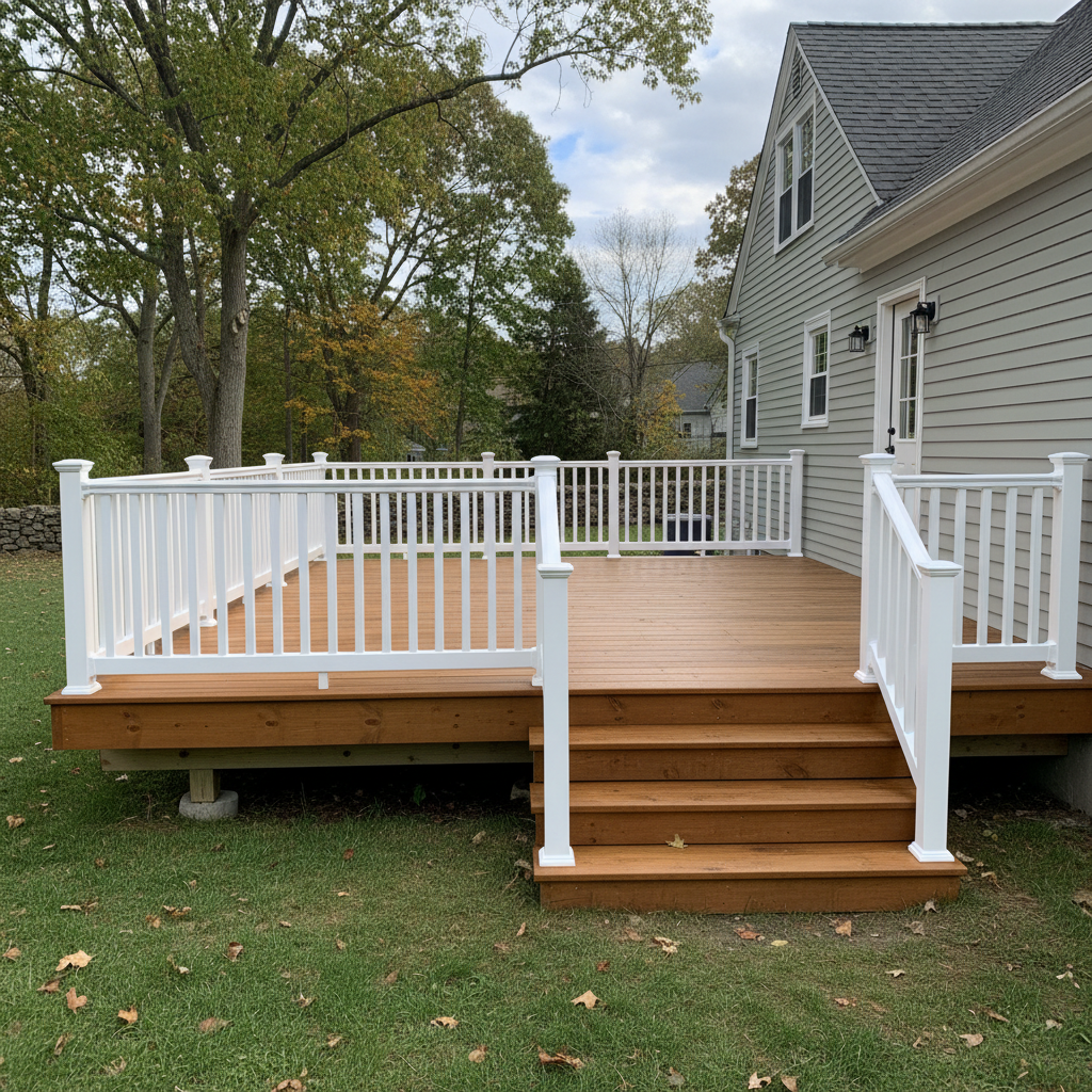 Completed deck painting & staining work at a residential property in Cranston, RI