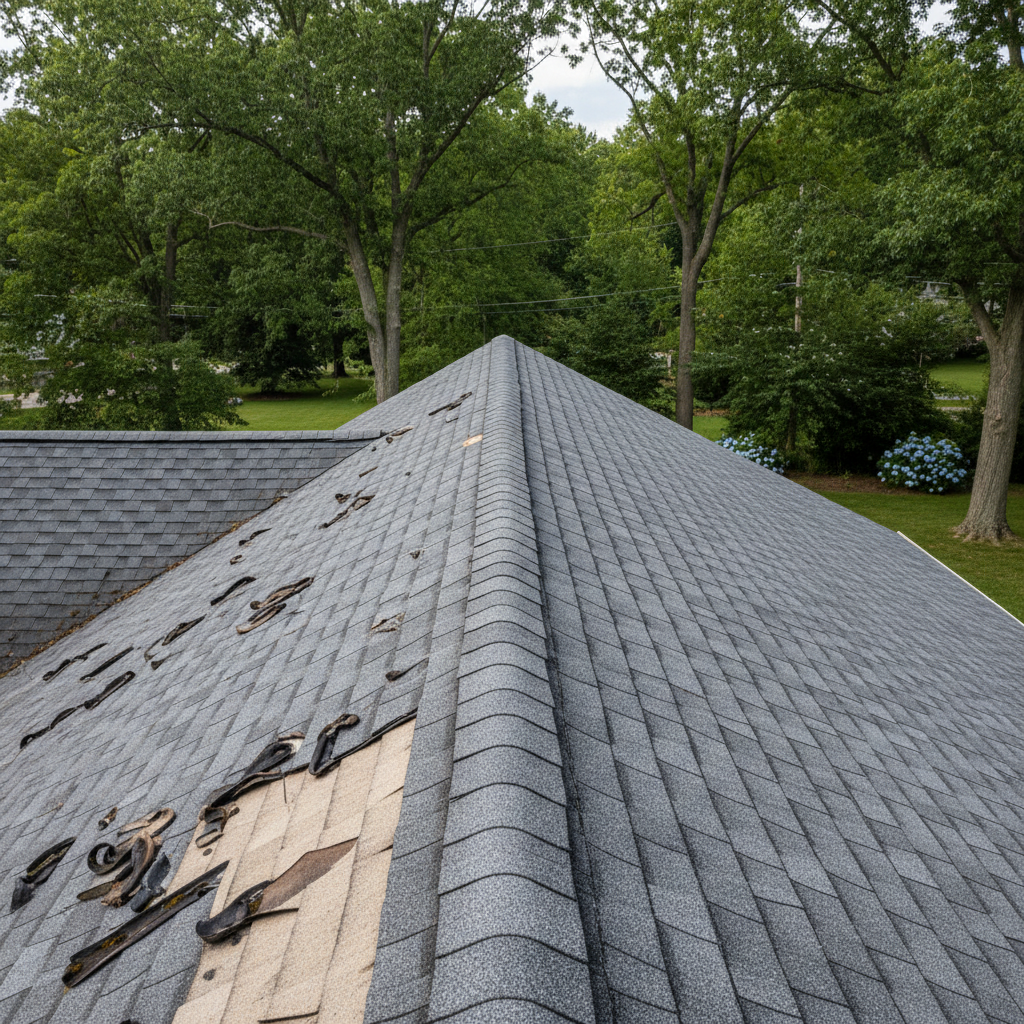 Completed storm damage repair work at a residential property in Providence, RI