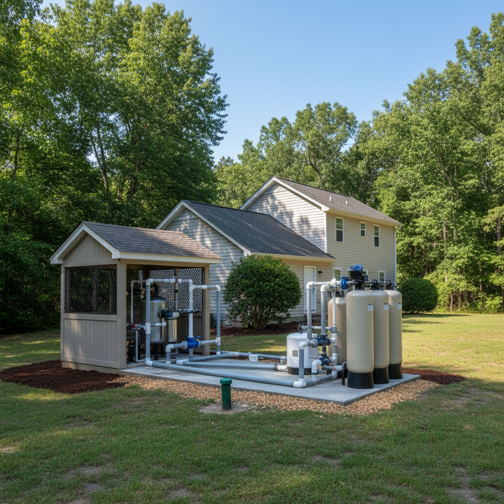 Completed water treatment work at a residential property in Summerville, SC