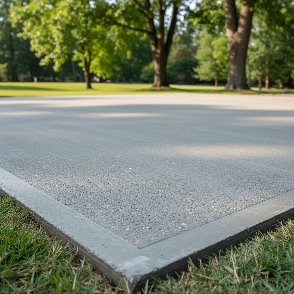 Completed concrete flatwork work at a residential property in Jackson, TN