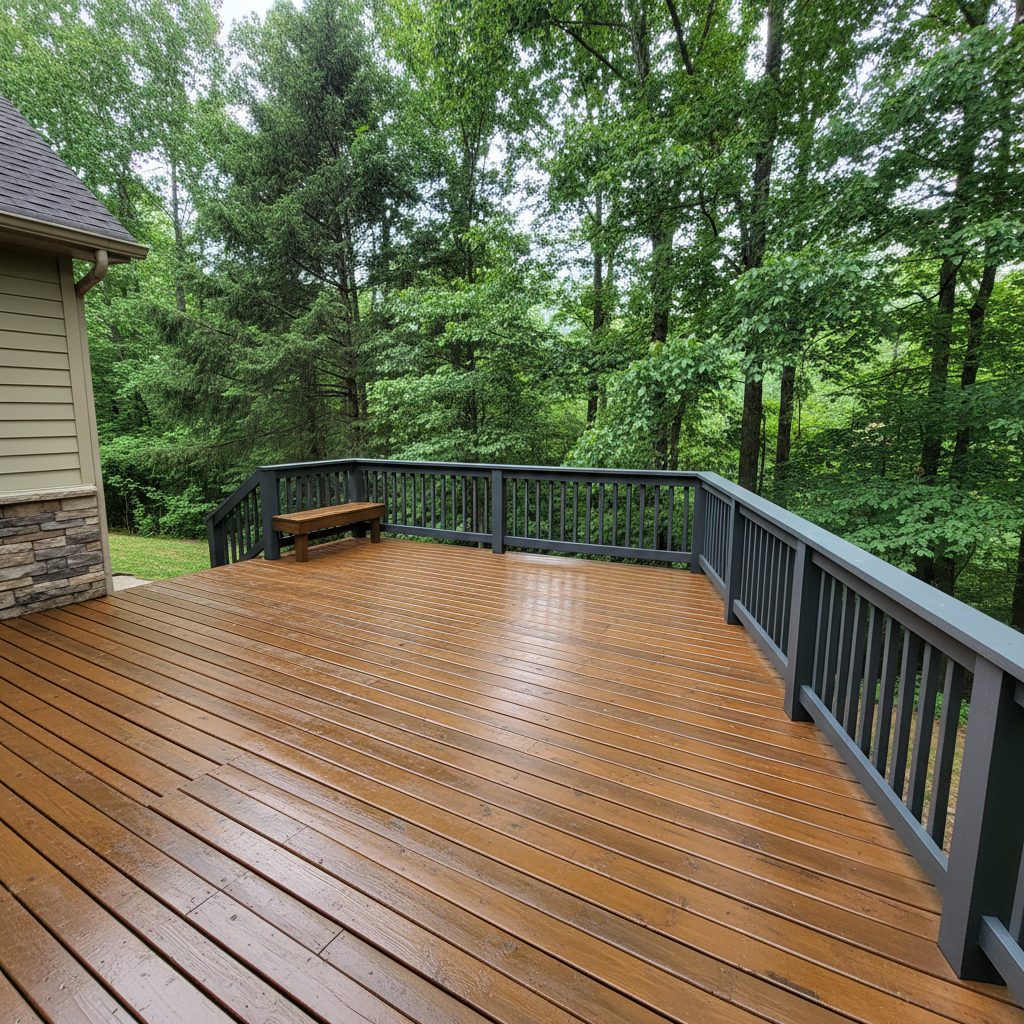 Completed deck painting & staining work at a residential property in Sevierville, TN