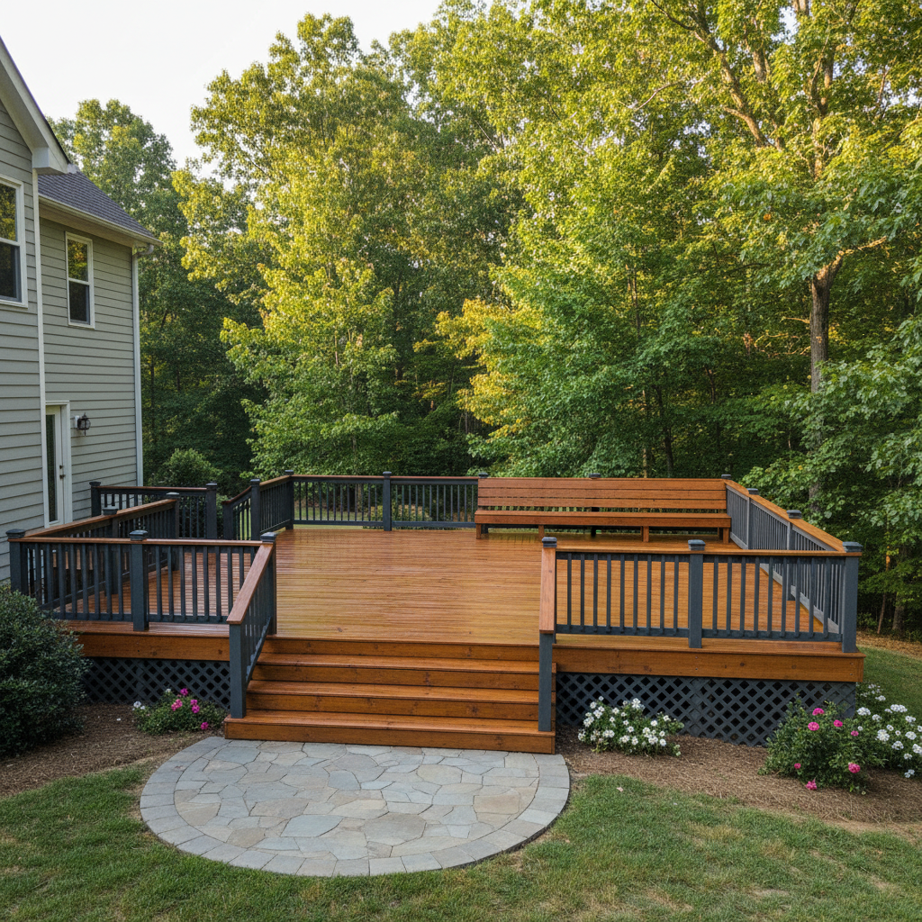 Completed deck painting & staining work at a residential property in Lenoir City, TN