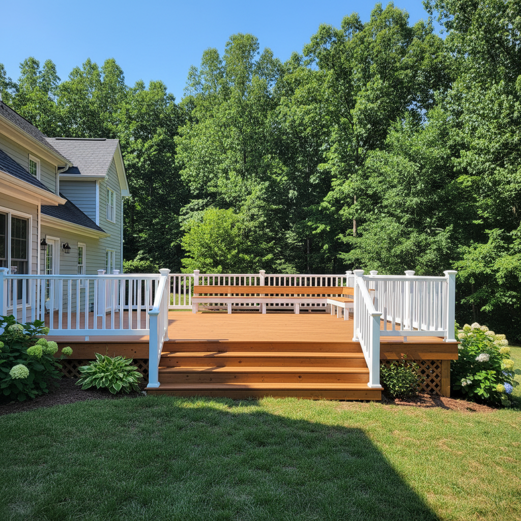Completed deck painting & staining work at a residential property in Oak Ridge, TN