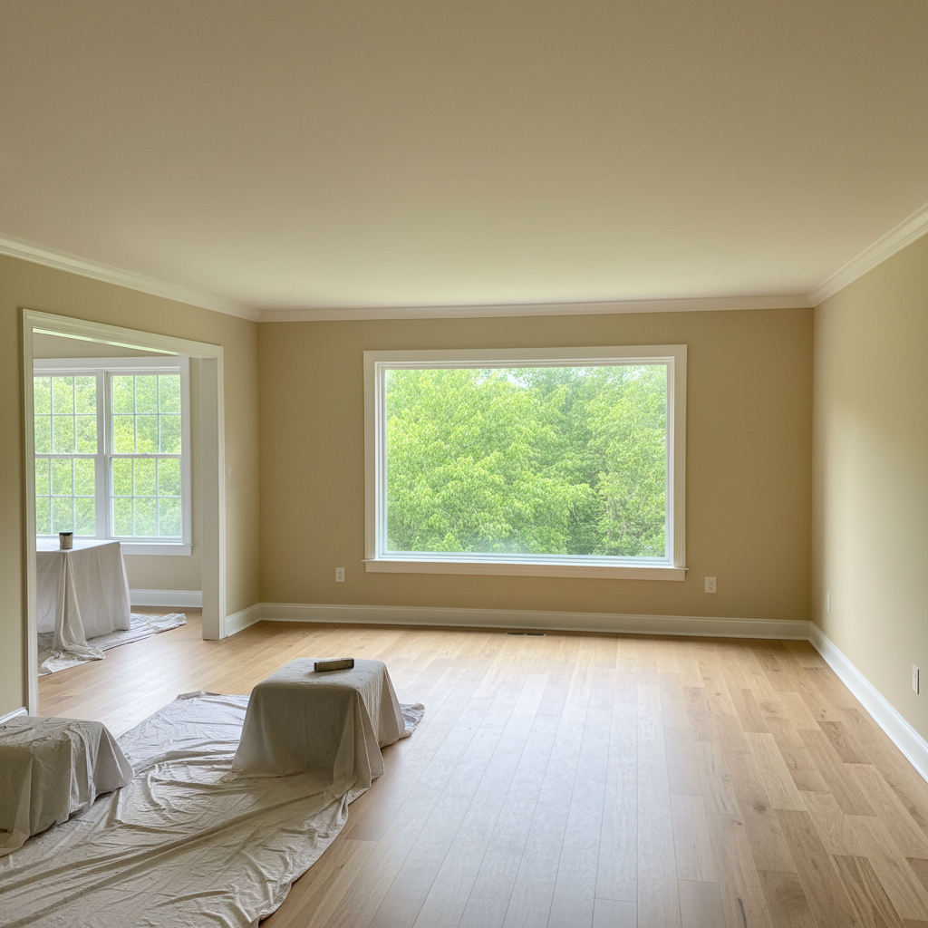 Completed interior painting work at a residential property in Sevierville, TN
